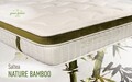 Saltea Green Future Nature Bamboo 200x200 cm, H 25 cm, Latex, Memory, Dual Confort