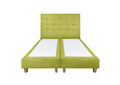 Pat matrimonial, Stockholm, Dots E, 160x200 cm, saltea tip Pocket, topper memory, Verde