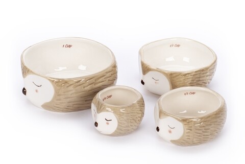 Set cupe pentru masurat 4 piese, Hedgehog, Tri-Coastal Design, ceramica