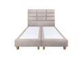 Pat matrimonial, Stockholm, Harmony E, 160x200 cm, saltea tip Pocket, topper memory, Taupe