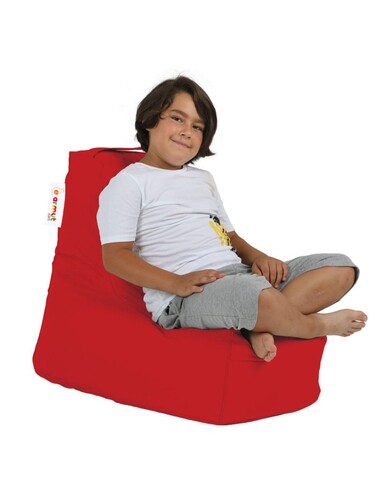 Fotoliu pentru copii, Bean Bag, Ferndale, 40x65 cm, poliester impermeabil, rosu