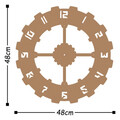 Ceas de perete, Metal Wall Clock 4, Metal, Dimensiune: 48 x 48 cm, Cupru