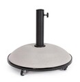 Baza cu roti pentru umbrela de gradina Barry, Bizzotto, 50 kg, Ø 70 cm, stalp Ø 58-48-38 mm, ciment, grej