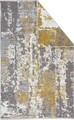 Covor Eko rezistent, NK 02 - Yellow, Grey, 100% poliester,  75 x 150 cm