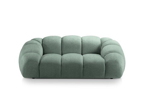 Canapea 2 locuri, Diana-192, Micadoni Home, 214x114x72 cm, catifea structurata, verde menta