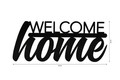 Decoratiune luminoasa LED, Welcome Home, MDF, 60 LED-uri, Albastru