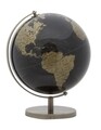 Decoratiune Globe, Mauro Ferretti, 25x25x34 cm, plastic, negru/auriu