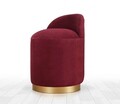 Taburet, Fluffe, 209FLF1105, Catifea, Rosu claret