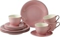 Set de cafea 12 piese, Like Villeroy & Boch, Color Loop Rose, portelan premium, roz