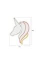 Decoratiune luminoasa LED, Unicorn, Benzi flexibile de neon, DC 12 V, Alb / Albastru / Galben