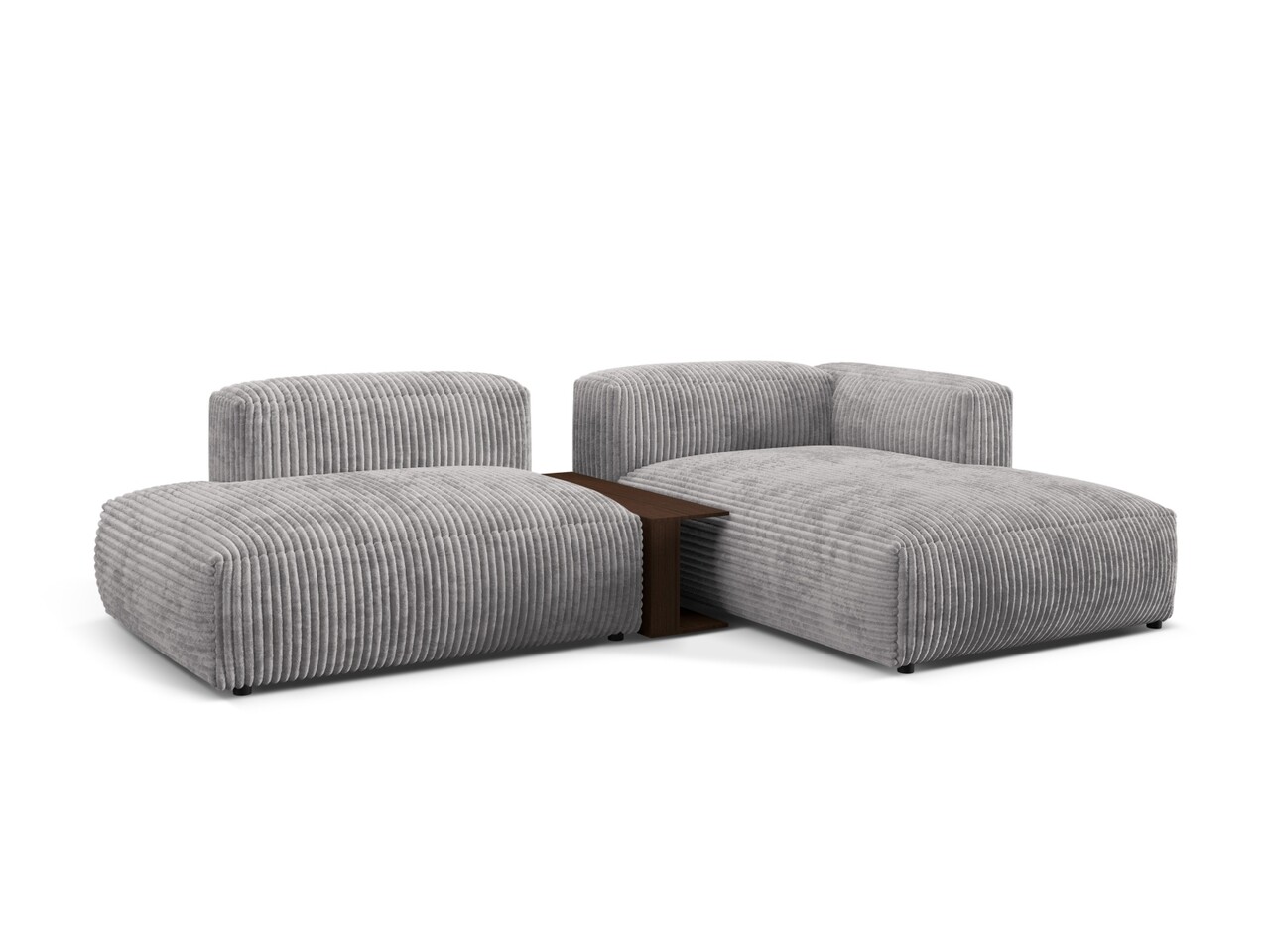 Coltar modular dreapta 2 locuri, Martina-212, Micadoni Home, 285x176x75 cm, velur, gri deschis - 1 | YEO