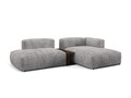 Coltar modular dreapta 2 locuri, Martina-212, Micadoni Home, 285x176x75 cm, velur, gri deschis