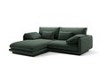 Coltar stanga 3 locuri, Torino-211, Micadoni Home, 220x170x83 cm, tesatura structurata chenille, verde muschi