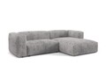 Coltar modular dreapta 2 locuri, Martina-212, Micadoni Home, 283x176x75 cm, velur, gri deschis