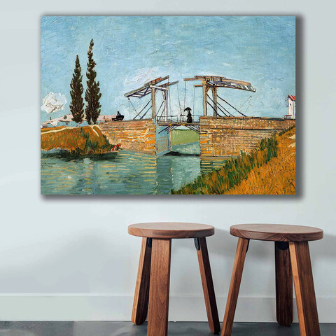 Tablou decorativ, 70100VANGOGH006, Canvas , Lemn, Multicolor