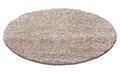 Covor rotund Shaggy Louis, Decorino, 80x80 cm, polipropilena, bej