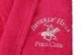 Halat de baie unisex, Beverly Hills Polo Club, 100% bumbac, L/XL, Pink