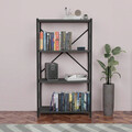 Corp biblioteca Jackrey, Pakoworld, 60x30x114 cm, PAL/metal, antracit/negru