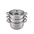 Steamer cu capac Sabichi, 18 cm, inox, argintiu