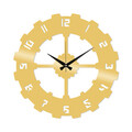 Ceas de perete, Metal Wall Clock 4, Metal, Dimensiune: 48 x 48 cm, Auriu