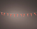 Ghirlanda decorativa Candy Cane, Lumineo, 20 LED-uri, lumina calda, 190 cm, rosu/alb