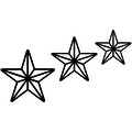 Set 3 decoratiuni de perete, Stars, Tanelorn, 80x44 cm, metal