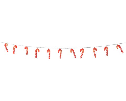 Ghirlanda decorativa Candy Cane, Lumineo, 190 cm, rosu/alb