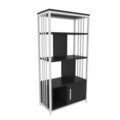 Corp biblioteca, Zena Home, Valero, 60x120x29.6 cm, PAL, Alb / Antracit