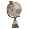 Decoratiune Globe, Inart, 18x15x25 cm, aluminiu/lemn de mango