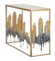 Consola City, Mauro Ferretti,  110 x 38.5 x 81 cm, fier/MDF/sticla, multicolor