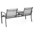 Set mobilier pentru gradina/terasa, Argos, canapea + masuta,  L.145.5 l.61.5 H.74.5 cm, otel, gri