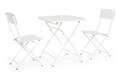 Set mobilier de gradina 3 piese Yvonne, Bizzotto, otel, finisaj mat, alb