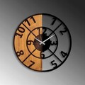 Ceas de perete, Wooden Clock, Lemn/metal, ø56 cm, Nuc / Negru