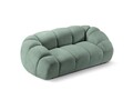 Canapea 2 locuri, Diana-192, Micadoni Home, 214x114x72 cm, catifea structurata, verde menta