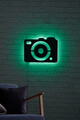 Decoratiune luminoasa LED, Camera, MDF, 60 LED-uri, Verde