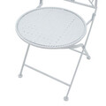 Set mobilier de gradina 3 piese Walen, Pakoworld, masa cu 2 scaune, 60x60x70 cm, metal, alb