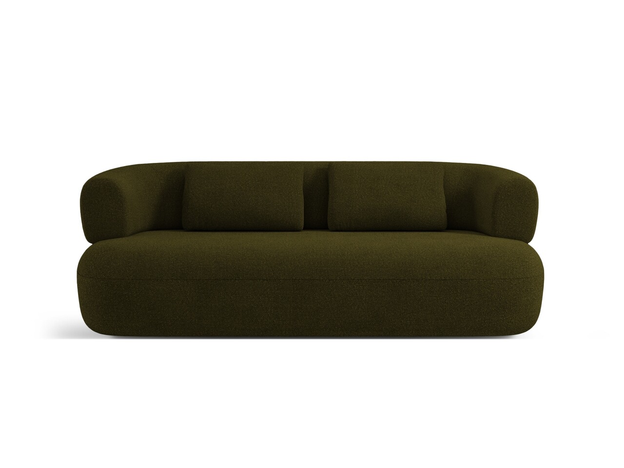 Canapea 3 locuri, Jenny-67, Micadoni Home, 178x90x73 cm, tesatura boucle, verde - 1 | YEO