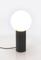 Lampa de masa Delphine, Bizzotto, D15x30 cm, 1 x E14, 15W, metal/sticla, negru