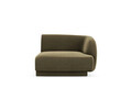 Modul canapea dreapta 1 loc, Miley, Micadoni Home, BL, 92x85x74 cm, catifea, verde