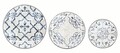 Set 3 suporturi pentru ghivece Erice Round, Bizzotto, Ø30 x 68 cm, otel/ceramica