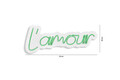 Decoratiune luminoasa LED, L'amour, Benzi flexibile de neon, DC 12 V, Verde