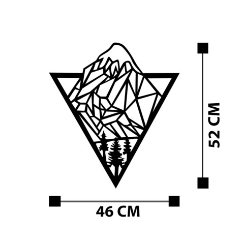 Decoratiune de perete, Gökotta, Metal, Dimensiune: 35 x 45 cm, Negru