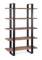 Biblioteca Artur, Bizzotto, 110x40x180 cm, lemn de salcam/otel, natural/negru