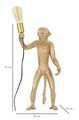 Lampa de masa Monkey, Mauro Ferretti, Ø26 x 55 cm, 1 x E27, 40W, polirasina, auriu