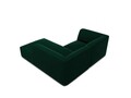 Coltar dreapta 3 locuri, Ruby, Micadoni Home, BL, 186x180x69 cm, catifea, verde bottle