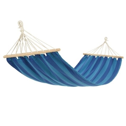 Hamac Stripes Blue, Decoris, 200x80 cm, albastru