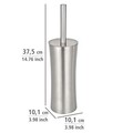 Perie pentru toaleta cu suport, Wenko, Pieno Matt, 10.1 x 37.5 cm, inox