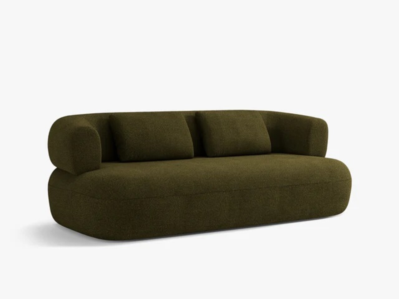 Canapea 3 locuri, Jenny-67, Micadoni Home, 178x90x73 cm, tesatura boucle, verde - 2 | YEO