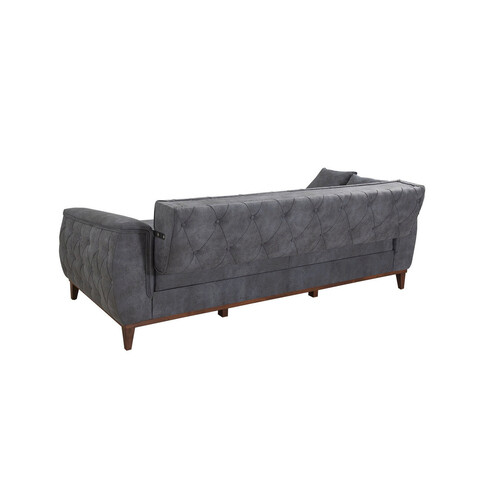 Set canapea extensibilă, Unique Design, 867UNQ1523, Lemn de carpen, Albastru