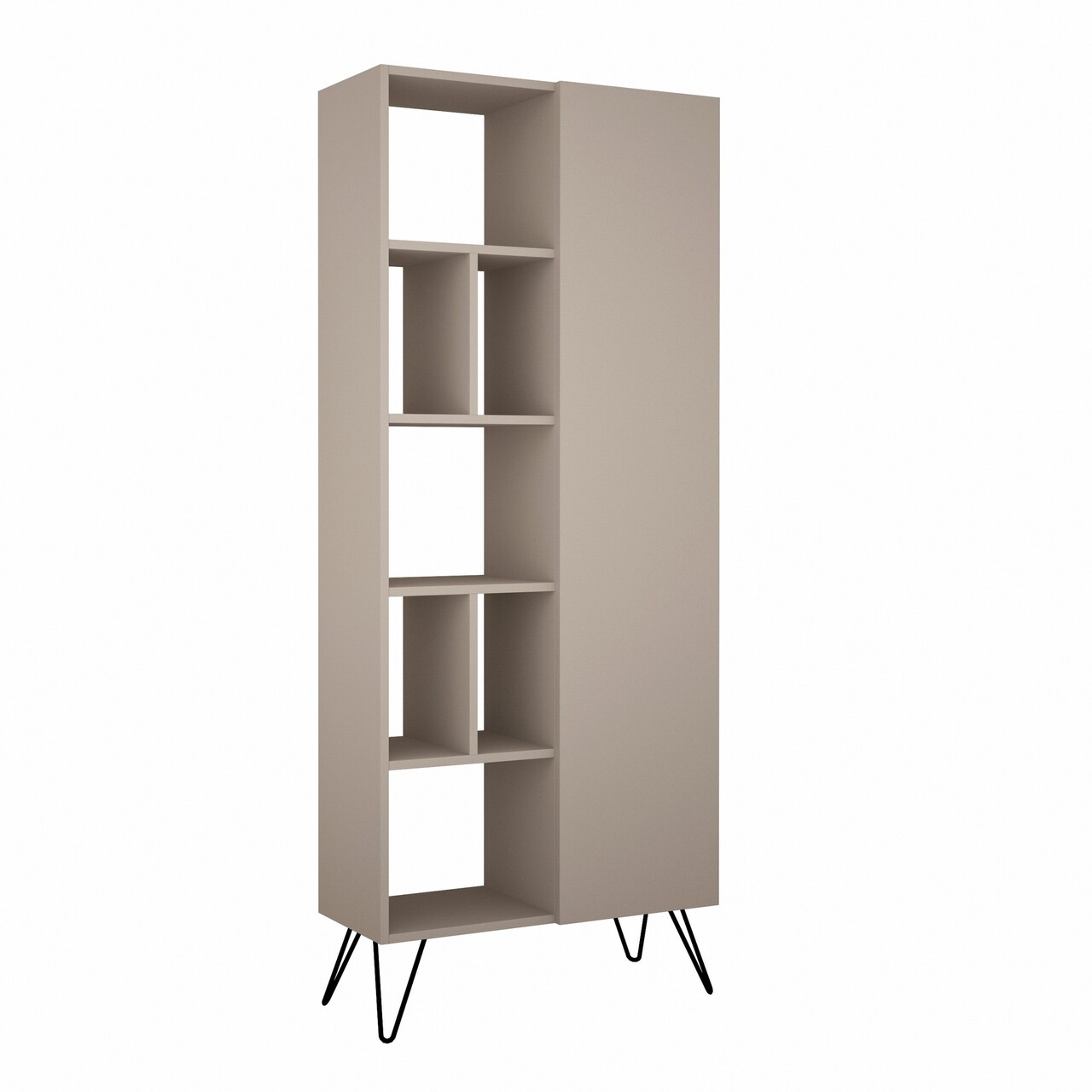 Biblioteca, Decortie, Jedda 855DTE3739, 79 x 190 x 32 cm, pal melaminat, mocca - 2 | YEO